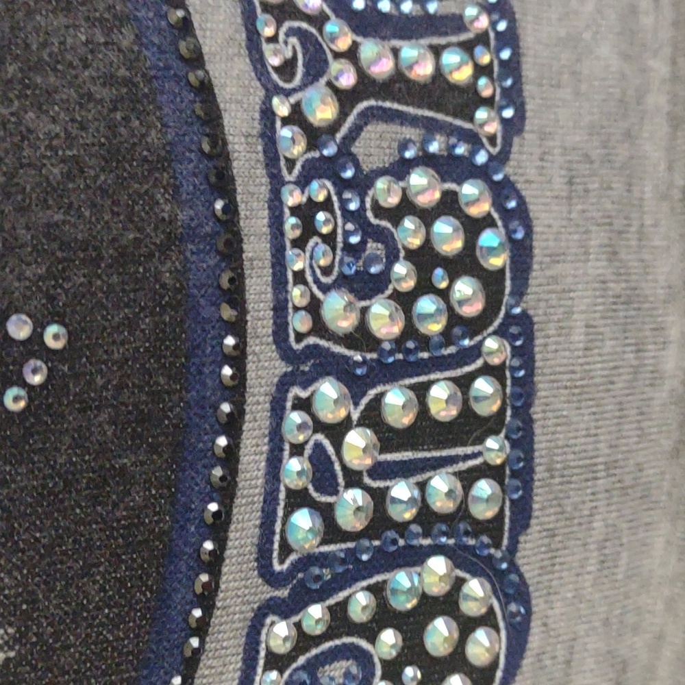 Harley Davidson long-sleeve bling T-shirt Dark navy and grey Size XS - Picture 4 of 8